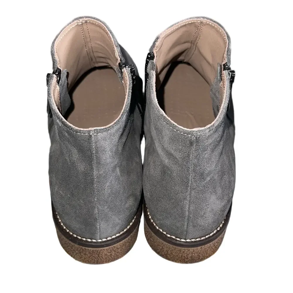 Italeau Foliana Gray Ankle Booties Made In Italy Size 39